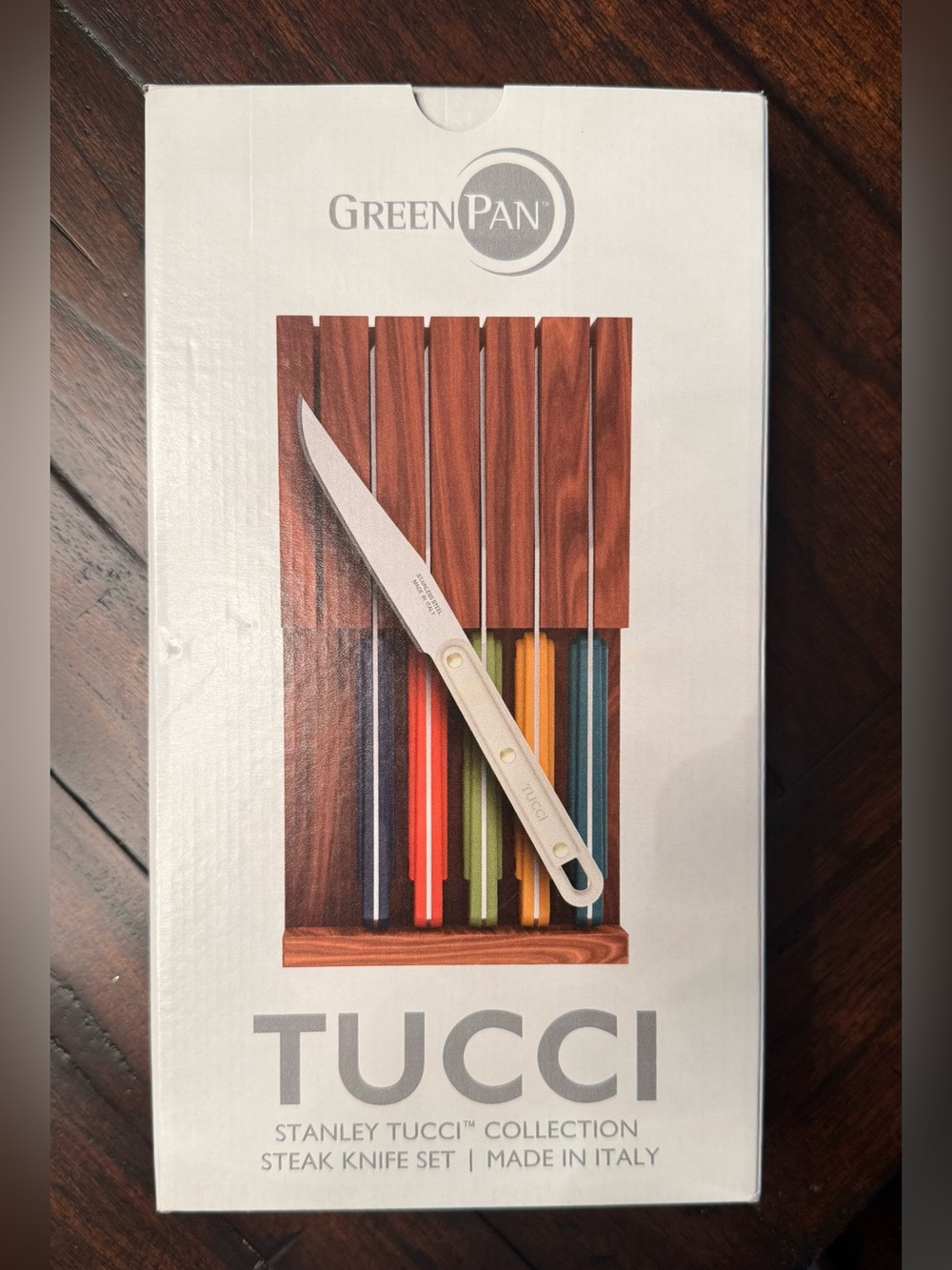 New in Box GreenPan’s Tucci Steak Knife Set